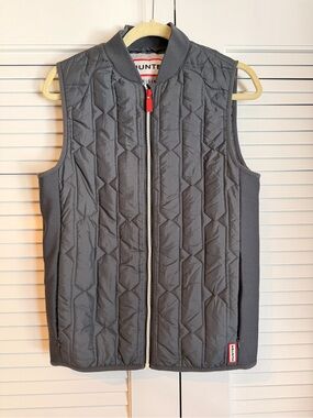Hunter Gray Quilted Sleeveless Zip Vest